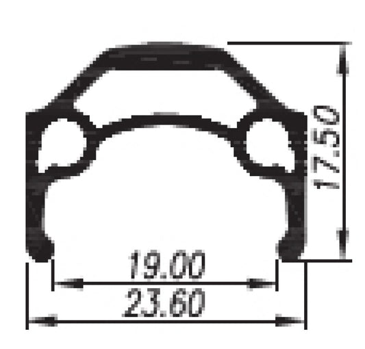 Primax E velg STR19 28“-622 zwart-CNC