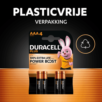 Batterij Duracell Plus Power Boost AAA (4)