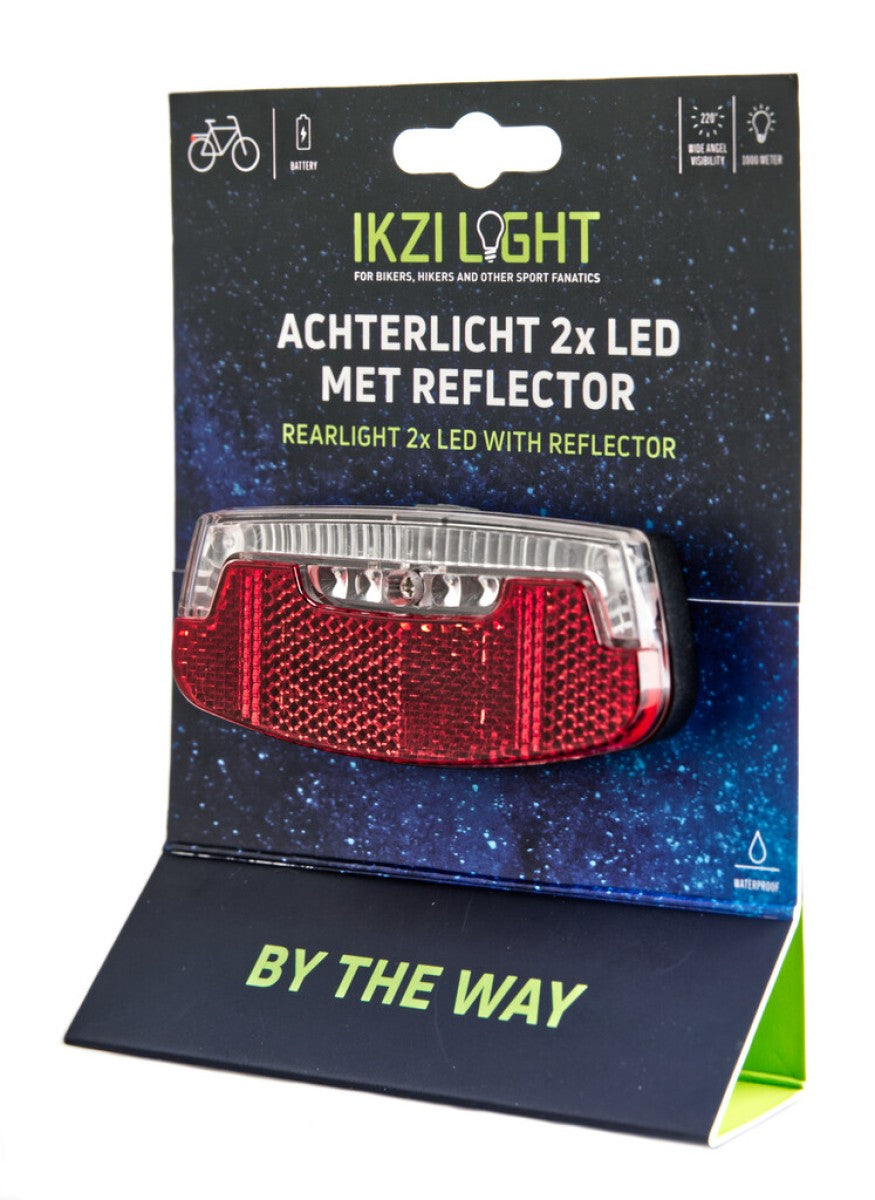 IkziLight achterlicht drager By The Way 2x led met batterij