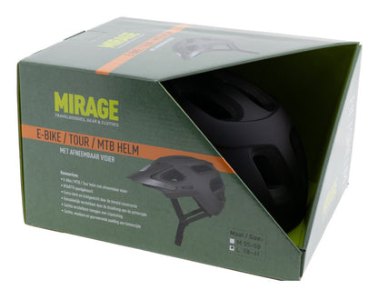 Mirage Tour/MTB helm 58-61 cm mat zwart