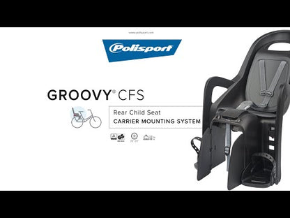 Polisport Groovy CFS XR All Black achterzitje dragerbevestiging