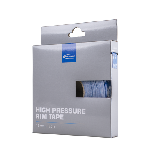 Schwalbe hoge druk velglint zelfklevend 15 mm. breed - rol 25 meter