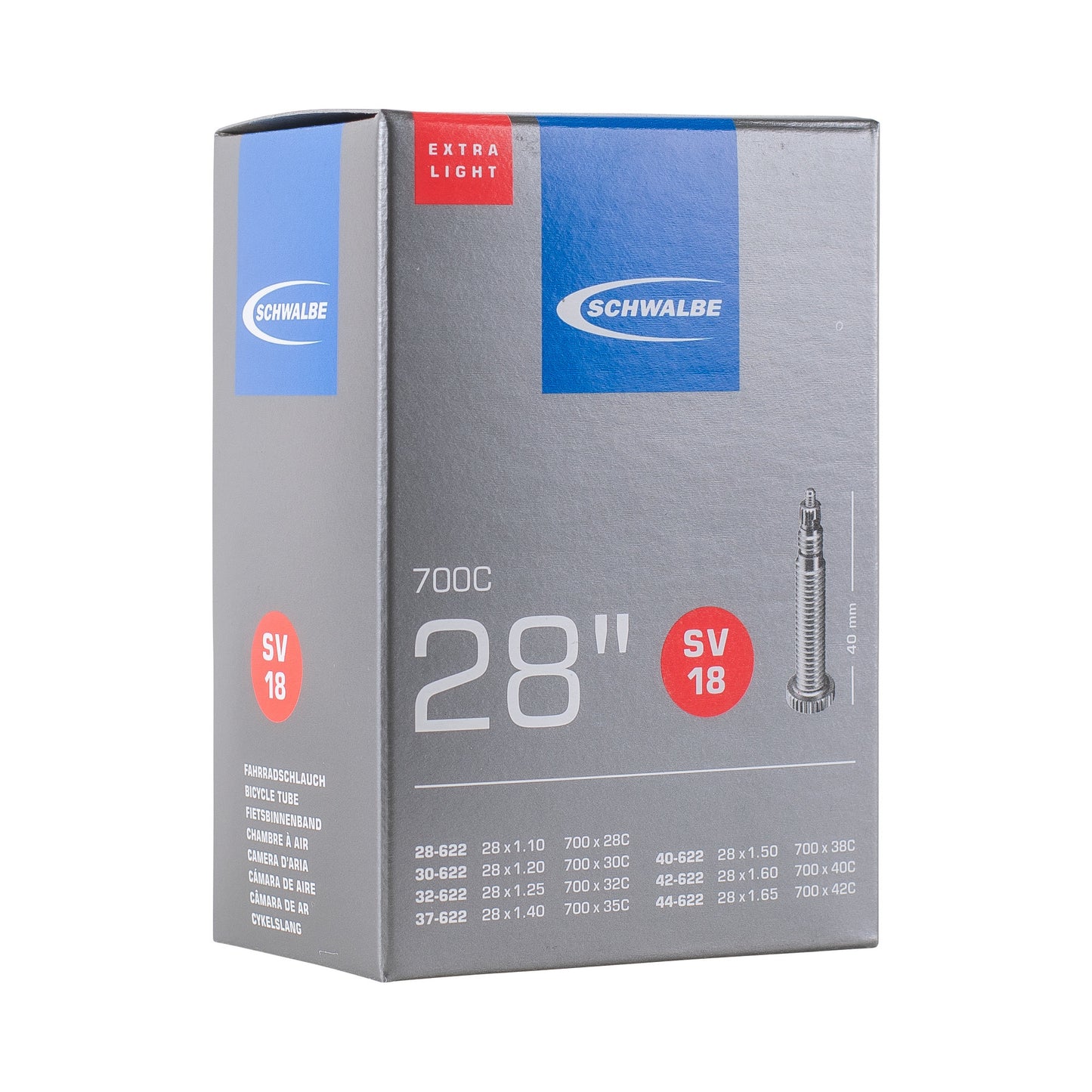 Schwalbe Bib. SV18 - extra light 28/44-622 IB 40 mm. - 10428343