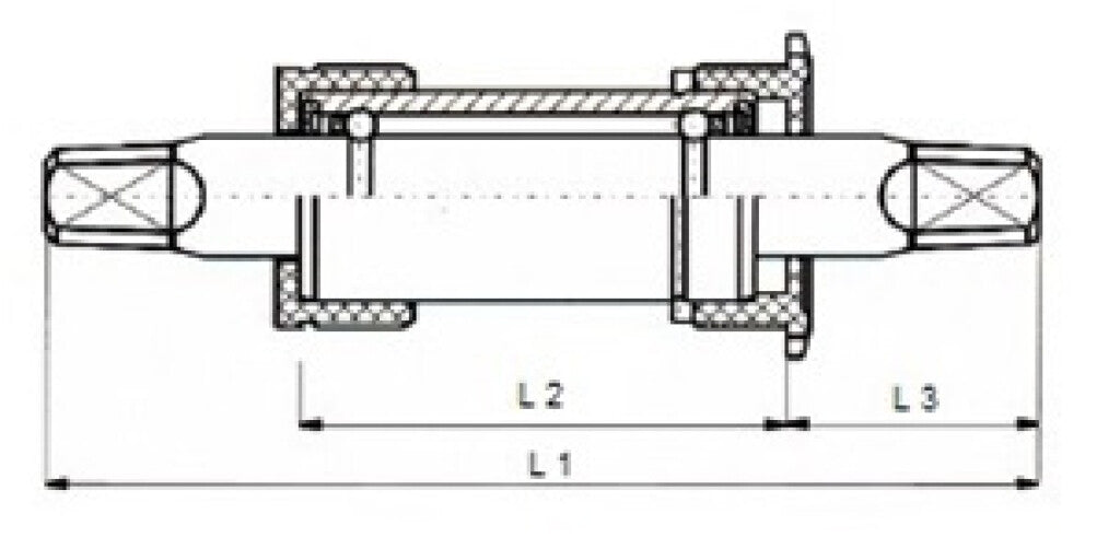 Tecora E trapas BSA 119 mm. kunststof cups