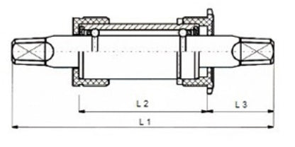 Tecora E trapas BSA 119 mm. kunststof cups