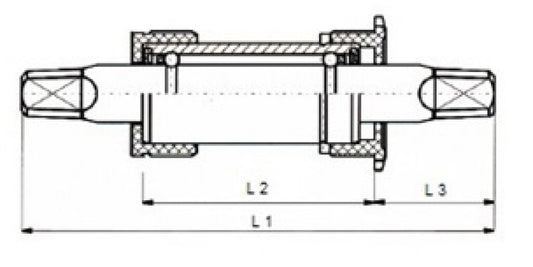 Tecora E trapas BSA 119 mm. alu. cups